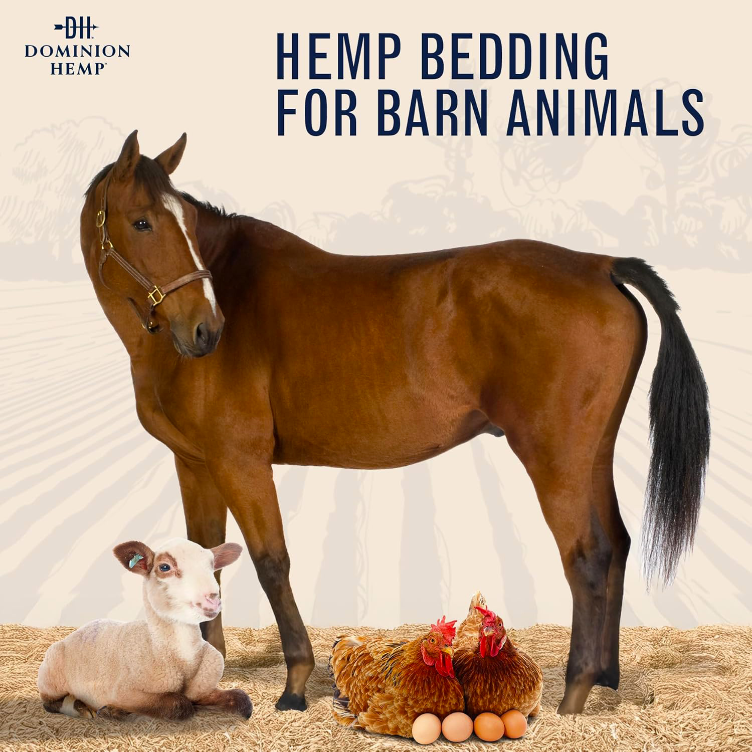 Dominion Hemp Bedding for barn animals.