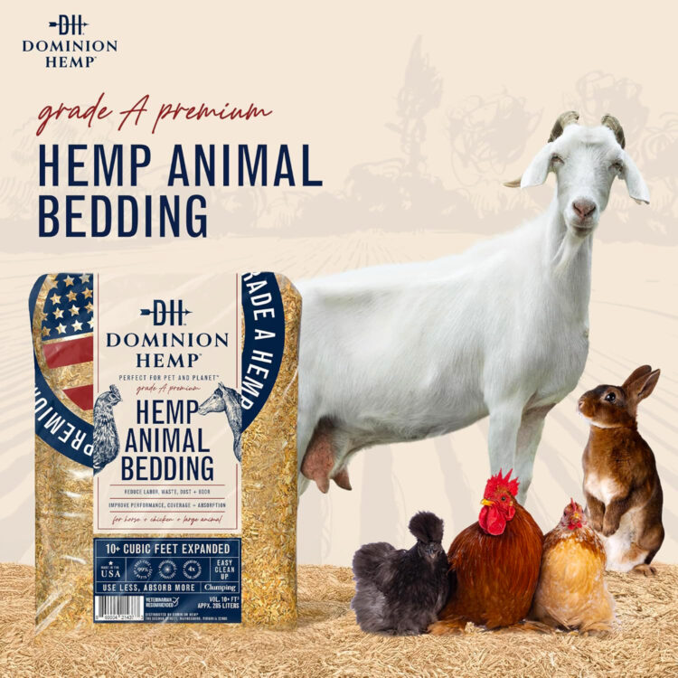 Dominion Hemp Bedding is Good for Goats