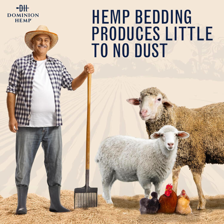 Dominion Hemp Bedding Produces Little to No Dust